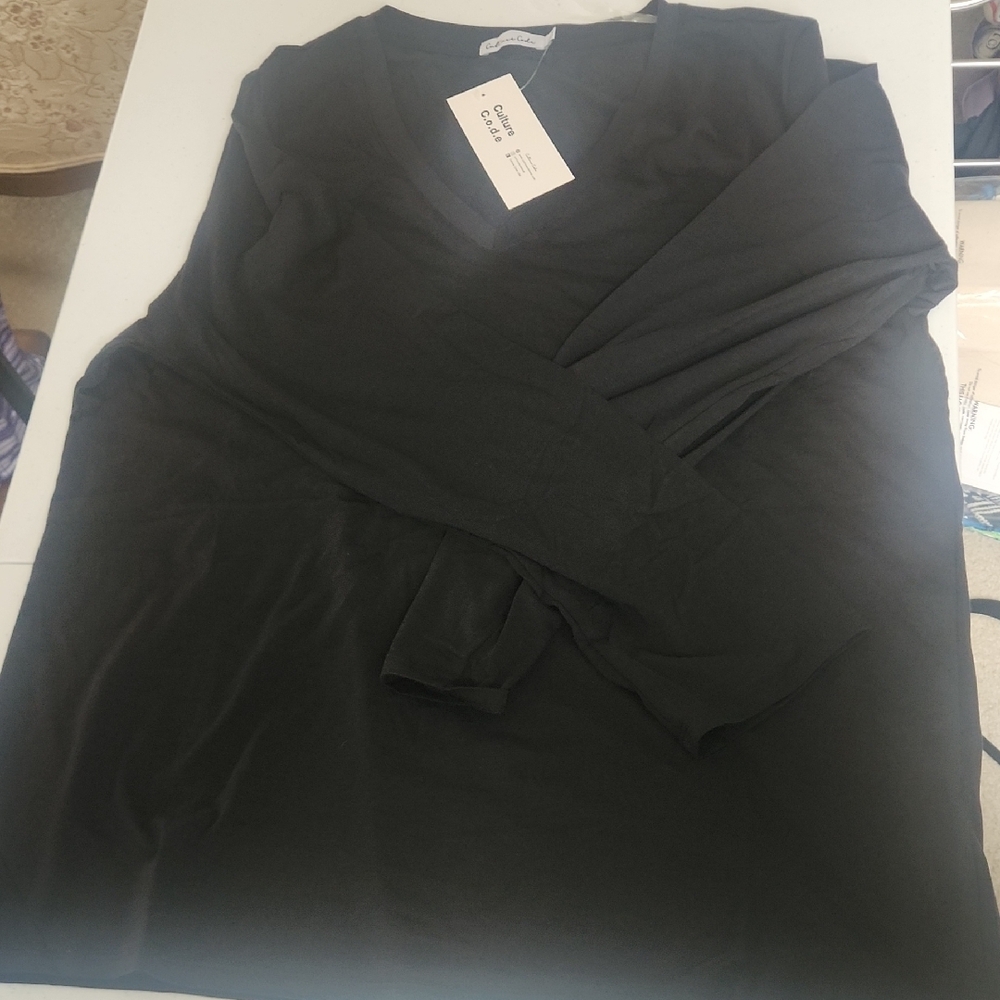 Classic Black Long Sleeve Top